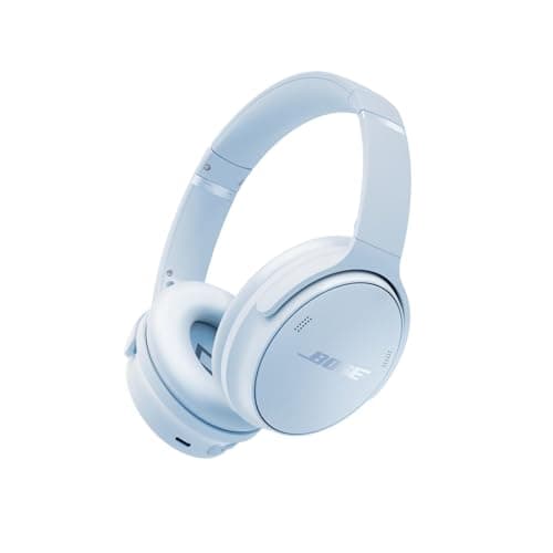 Bose QuietComfort - Auriculares Bluetooth inalámbricos, con cancelación activa de ruido sobre la oreja y micrófono, graves profundos, hasta 24 horas de reproducción, azul hielo, color edición limitada