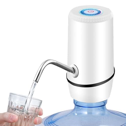 MXHIGO Dispensador de Agua Garrafon Portátil con Luz LED, Bomba de Agua de Inalámbrica Recargable, Despachador de Agua Automático Rápido para Botellas de Galón de 4.5L a 20L para el Hogar, la Oficina