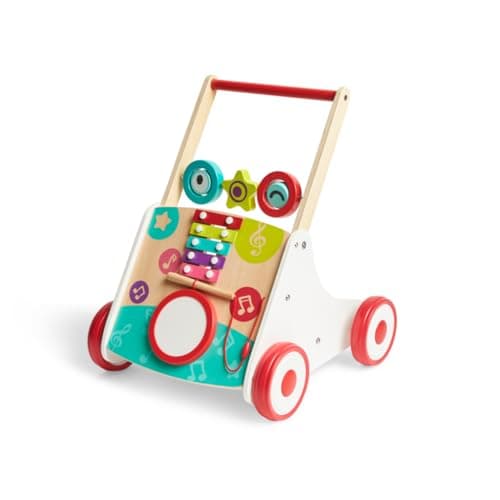 Juguete de Empujar (Arrastre) Caminador de Madera Musical Para Bebes y Niños : Desarrollo Motor y Diversión para Niños Pequeños. E0383