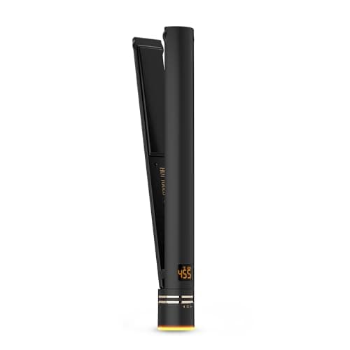 Hot Tools Pro Artist Black Gold Evolve Ionic Salon - Plancha plana | Acabado duradero para alisar el cabello (1-1/4 pulgadas)