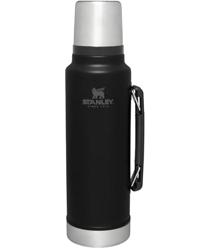 Stanley Classic Legendary - Botella de aspiradora de 1.5 cuartos | boca ancha con tapa de copa a prueba de fugas, mantiene las bebidas calientes o frías | Plegable para viajes | Botella térmica de