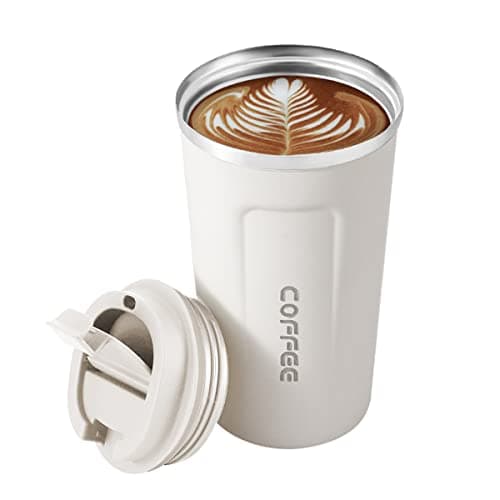 MXCOCO Taza Termo de Café de 18 oz/510 ml de Acero Inoxidable 304 con Tapa