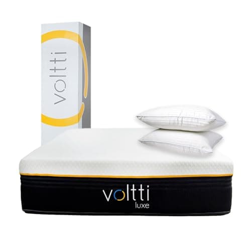 Voltti Colchón King Hibrido + 2 Almohadas Microfibras | 30 CM | Nano Memory Foam & Resortes Encapsulados | Cubierta Removible y Lavable | Ergonomico y Ortopedico | Disminuye Puntos de Presión