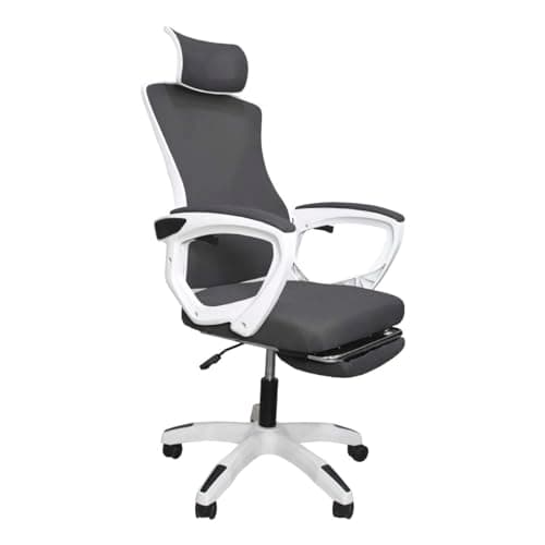 VANLIG Silla de Oficina Ergonomica | Silla Ejecutiva Giratoria con reposacabeza, Soporte Lumbar y reposapiés | Color Negro