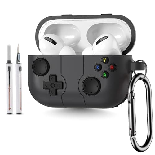 NACOOL Funda para Apple Airpods Pro 3 2025, Funda para Airpods Pro 3, Silicona Elástica, con Mosquetón y Kit de Limpieza, Soporta Carga Inalámbrica (Gris Oscuro)