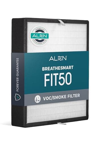 Alen Filtro de Aire FF50-VOC/filtro HEPA de Repuesto para purificador de Aire BreatheSmart FIT50, Captura alérgenos, Polvo y Moho + COV y Humo (1 Filtro)