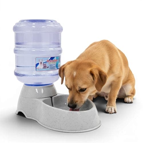 SHOPMALL Bebedero Automático para Perro y Gato 3.8L – Dispensador de Agua con Garrafón Pet Antiderrapante Gris