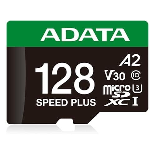 ADATA 128 GB Tarjeta de Memoria Speed Plus MicroSDXC UHS-I U3 Clase 10 con Adaptador Color Negro con Verde
