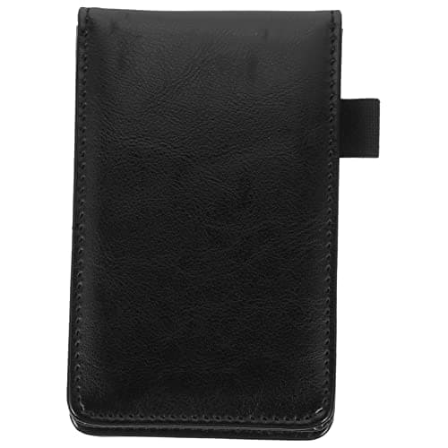 Bloc de Notas de Bolsillo A7 Negro de Pu y Papel para Escribir