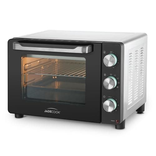 JadeCook Horno Eléctrico de Convección Freidora de Aire y 28L Jade Electro Funcion de Asador y Tostador Eléctrico Multifunción Cocina Saludable sin Aceite