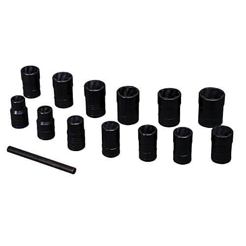 Urrea Herramientas 7200S Juego de Extractor Tuercas Barridas, 14 Piezas, 3/8"