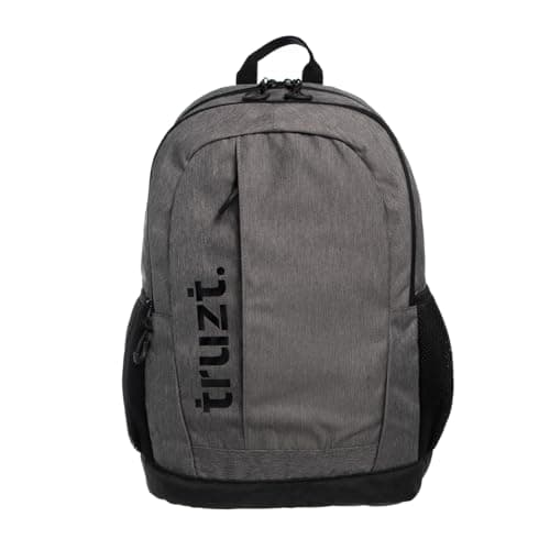 Truzt - Mochila Juvenil Casual Dos Compartimentos Gris Grande 15L