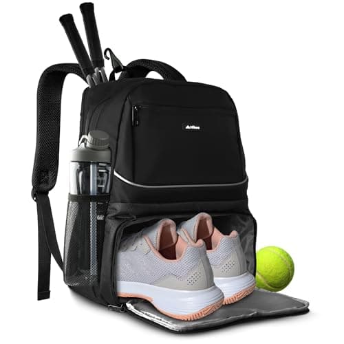 HIKEO Mochila para 2 Raquetas de Tenis Ultra Amplia con Compartimento