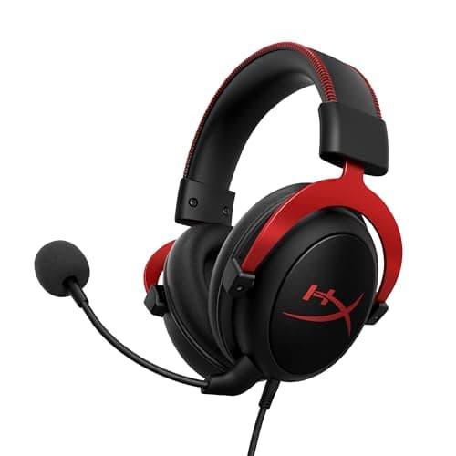 HyperX KHX-HSCP-RD Cloud II - Audífonos para Gaming, 7.1 Surround Sound, compatible con PC, PS4, PS4 PRO, Xbox One, Xbox One S, Color Rojo