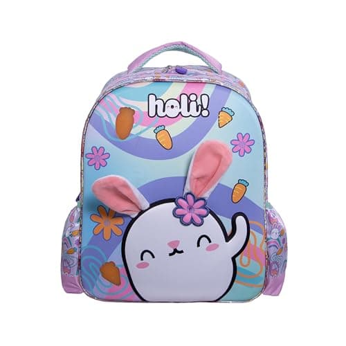 Ruz Mochila Escolar Primaria Holi Premium 3D EVA 23L Mochila Niña Compartimento Amplio Poliéster Resistente Infantil Lila