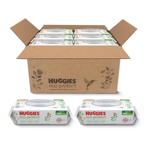 Huggies Eco Protect, Toallitas Húmedas Para Bebé, Caja Con 1,440 Piezas (18 paquetes de 80 toallitas c/u)
