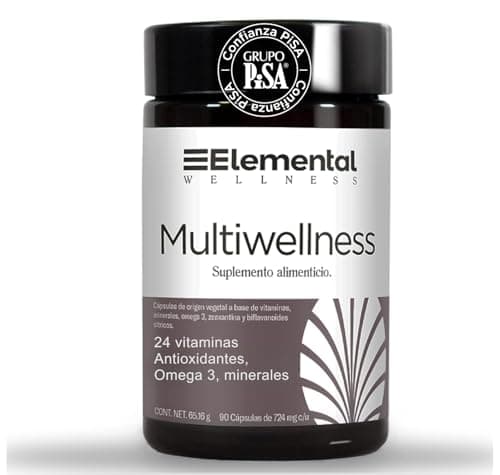 ELEMENTAL Multivitamínico Wellness 90 Cápsulas Diario Sin Gluten