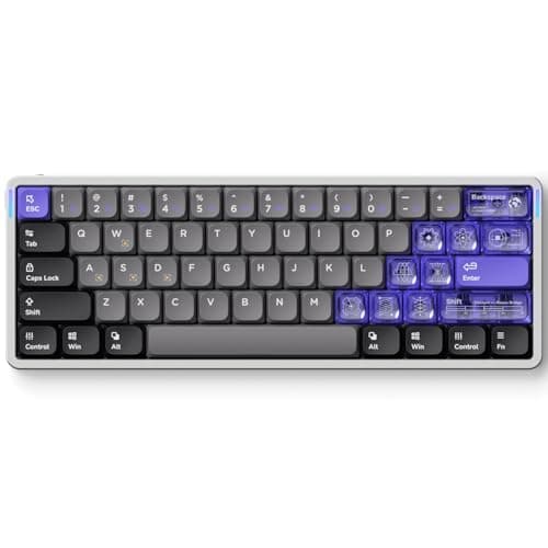nuphy Air60 HE Teclado Gamer magnético cableado, 61 Teclas Rapid Trigger, Formato Compacto 60%, Actuation Point Adjustable, 8K Hz Polling Rate, Low-Profile Efecto Hall cableado