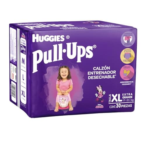 Huggies Pull-Ups Calzoncitos Entrenadores, Edición Limitada Frozen, Talla Extragrande Niña, Paquete con 30 Piezas, Ideal para niñas de 18 kg o más