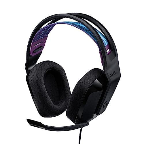 Logitech G335 Audífonos con Cable para Gaming, Micrófono Flip to Mute, Jack de 3.5mm, Almohadillas de Espuma viscoelástica, Compatibles con PC, PlayStation, Xbox Nintendo Switch - Negro