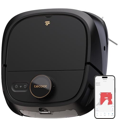 TECBOT M1 Pro Robot aspirador y fregona – LiDAR Robot aspirador para el hogar con pelo de mascotas, alfombras, suelos de madera dura, trapeador inteligente automático, autolimpiante, evita obstáculos,