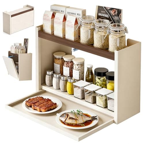 Soportes Botes Especias 2 Niveles Pared Cocina Baño Especias Cosméticos