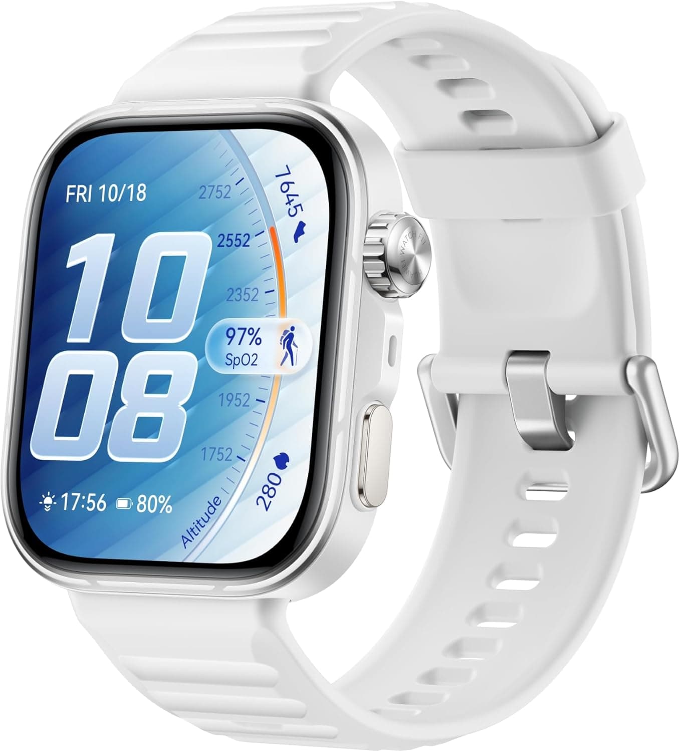HUAWEI Watch FIT 5 Pro Smartwatch con GPS, ECG, NFC, 1,92" Pantalla de Cristal de Zafiro, 3000 nits, Deportes al Aire Libre, Monitorización de Salud, 10 Días Autonomía, 5ATM, iOS y Android, Blanco