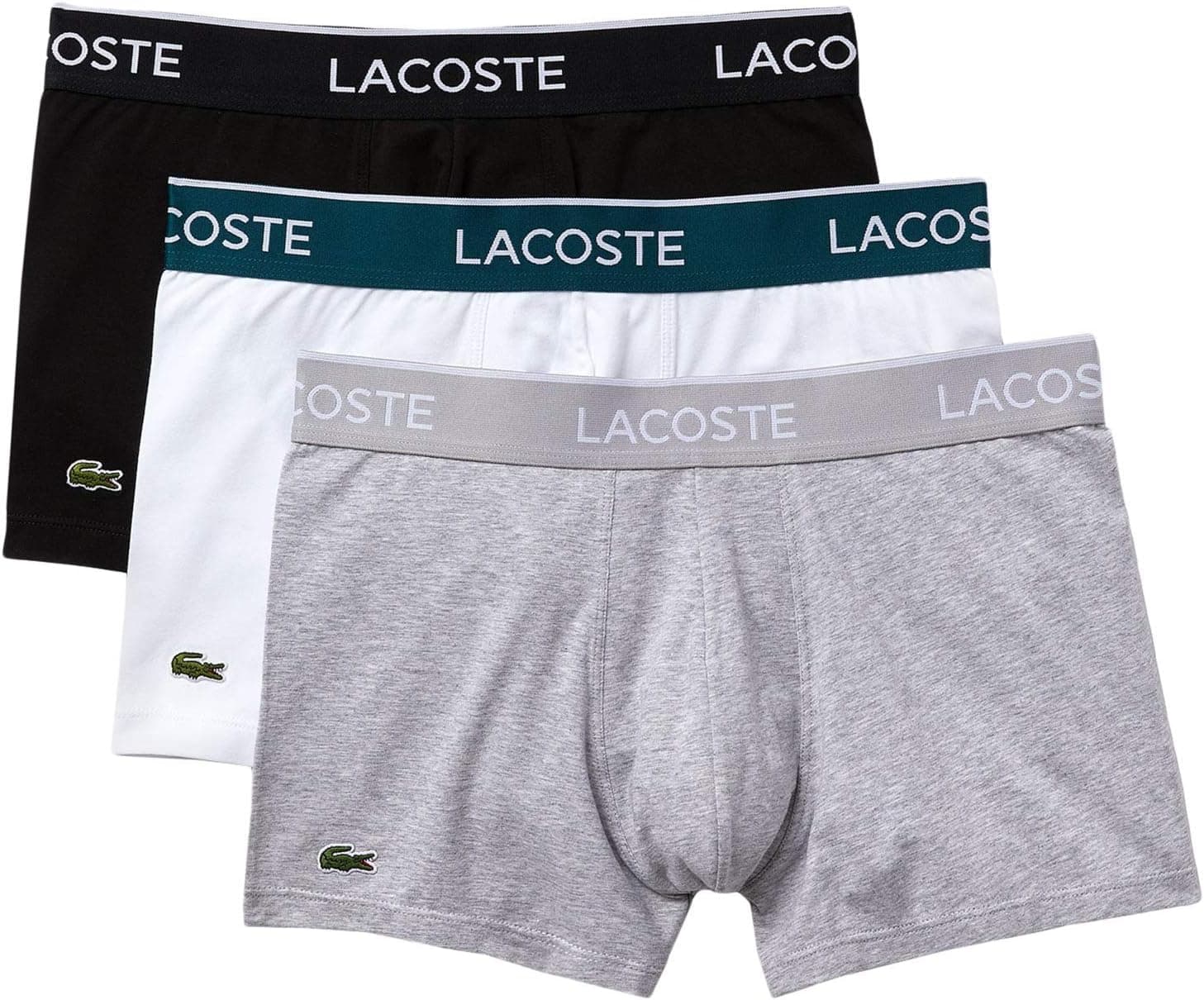 Lacoste Paquete de 3 Trajes de baño elásticos de algodón Casual clásico Ropa Interior de Hombres para Hombre