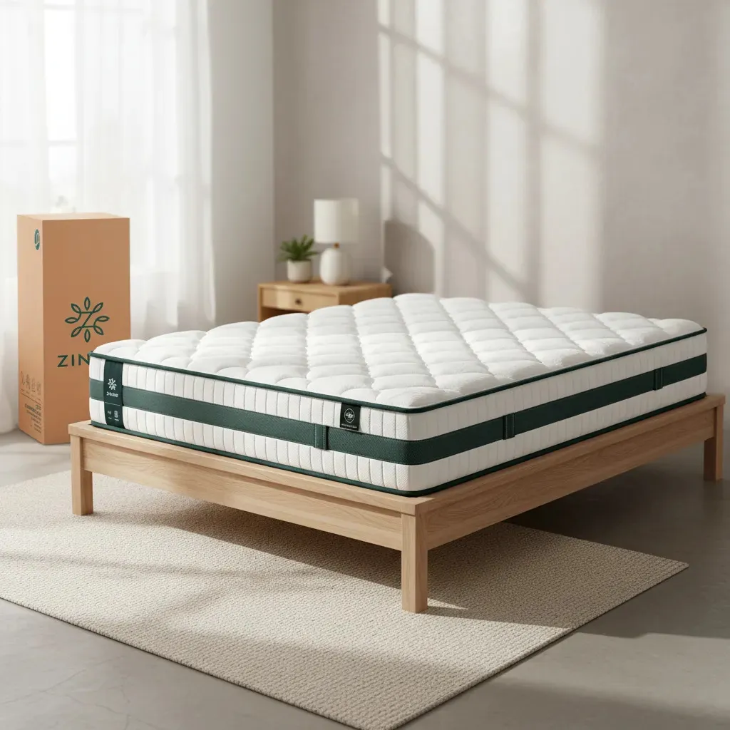 Zinus Comfort Colchón Matrimonial Memory Foam Resortes 30cm Blanco