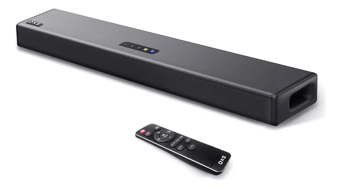 Barra De Sonido Para Tv Audio De Cine En Casa Con Bluetooth 5.0 Graves Dinamicos Sonido Envolvente 3d Mejora Del Dialogo Compatible Con Aux Optico Coaxial Multiples Modos De Sonido Oxs S3 Color Negro