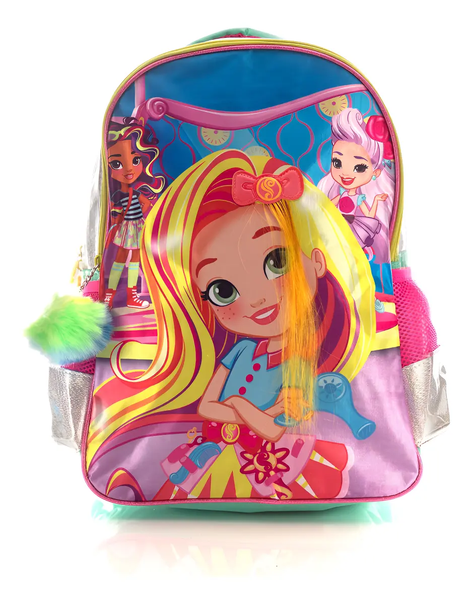 Mochila Sunny Day Sunny Color Rosa Diseño de la tela Holographic PU & Satin