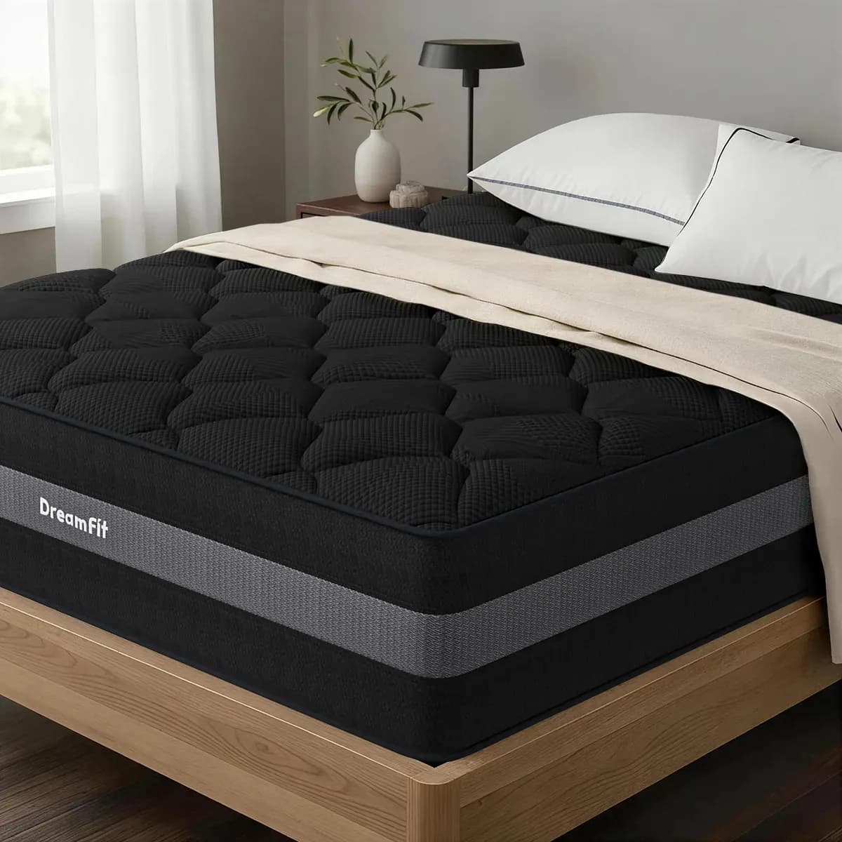 Colchón Matrimonial Híbrido Premium Ortopédico Resortes Y Memory Foam, 32cm Alta Densidad, Diseño Doble Cara, Soporte Lumbar, Hipoalergénico, Antibacterial, Antihongos, Resistente Hasta 500kg, En Caja