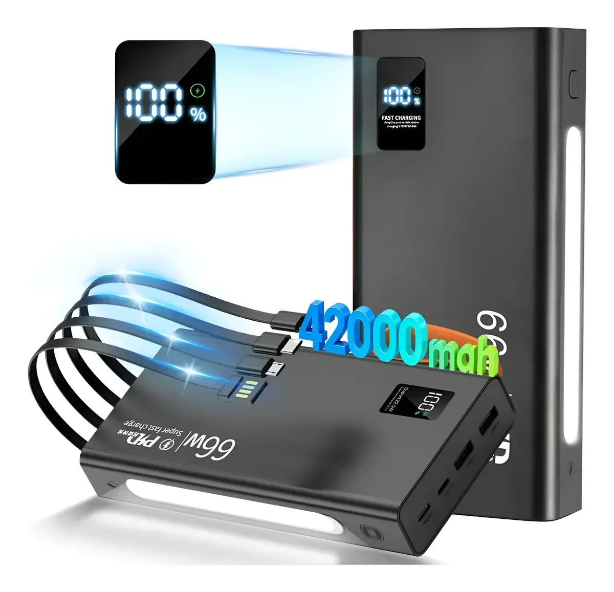 Power Bank 35000mah Batería Portátil Pila 66w Carga Rápida