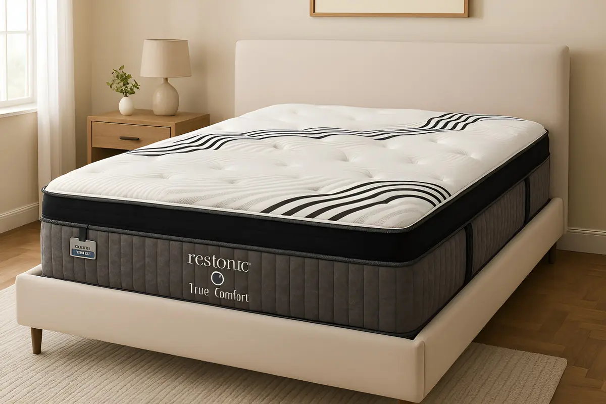 Colchón Restonic Matrimonial True Comfort Eurotop con Resortes Independientes y Firmeza Suave
