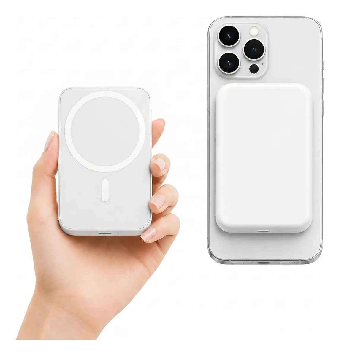DeerKing Power Bank Magnético 10000mah Cargador Inalámbrico Portátil Para Celular Compatible Con iPhone Samsung Galaxy Batería Externa Wireless Carga Rápida Para Viaje Oficina Uso Diario