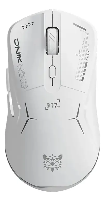 Mouse Gamer Inalámbrico Onikuma 7 Botones 4800dpi Rgb Recarg Color Blanco