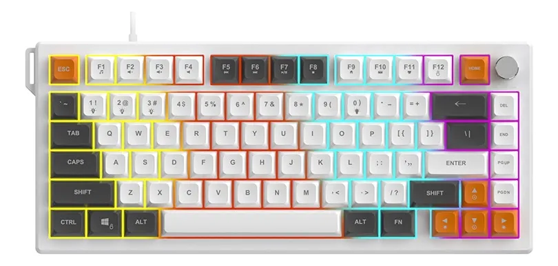Teclado Cableado Af82 Con Un 75% De Estructura E Iluminación