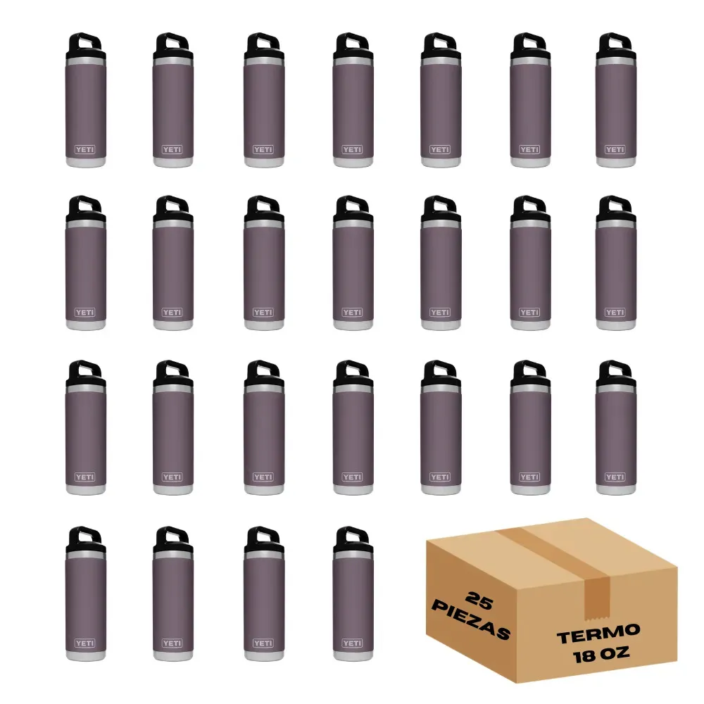 Yeti Termo 18oz Vaso Térmico Termo Térmico Acero Inoxidable Aislante 592ml Color Lavanda ( Caja De 25 Piezas )