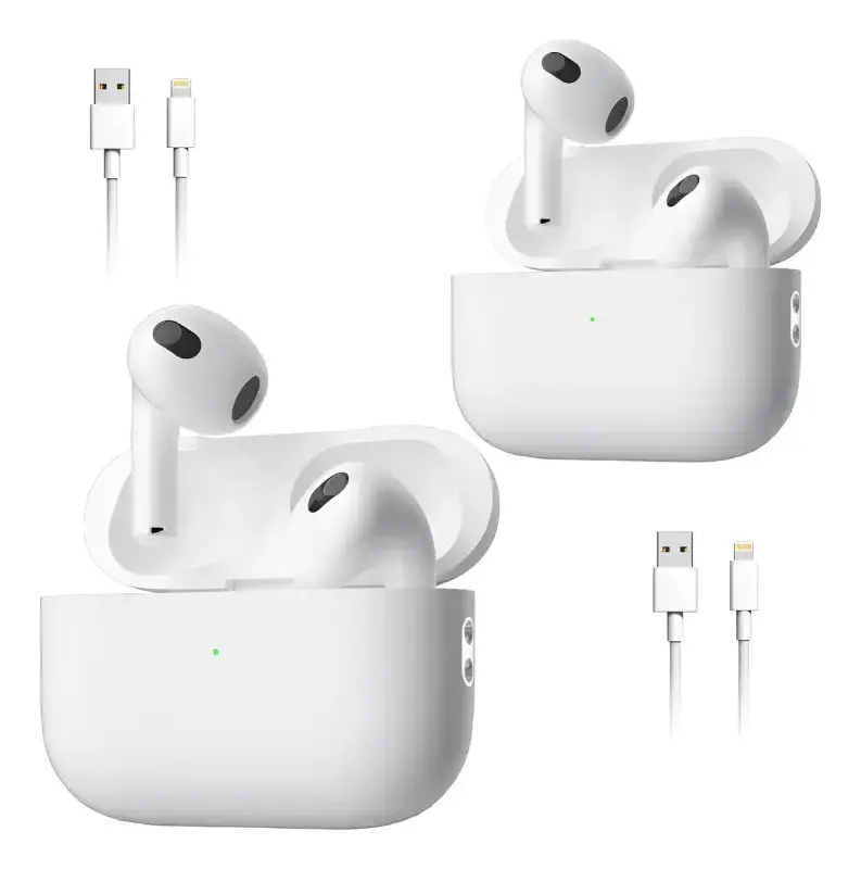 2 Pcs Audífonos Bluetooth Compatible Xiaomi Android Blanco