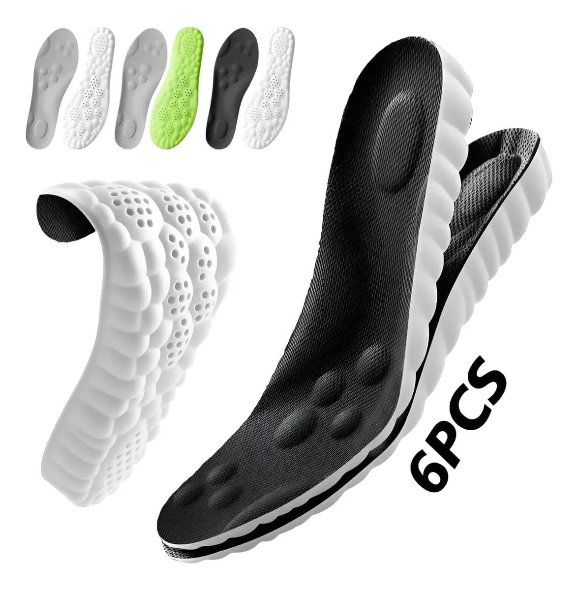 6 Pares Plantilla Ortopedica Deportiva De Gel Pie Plano 4d