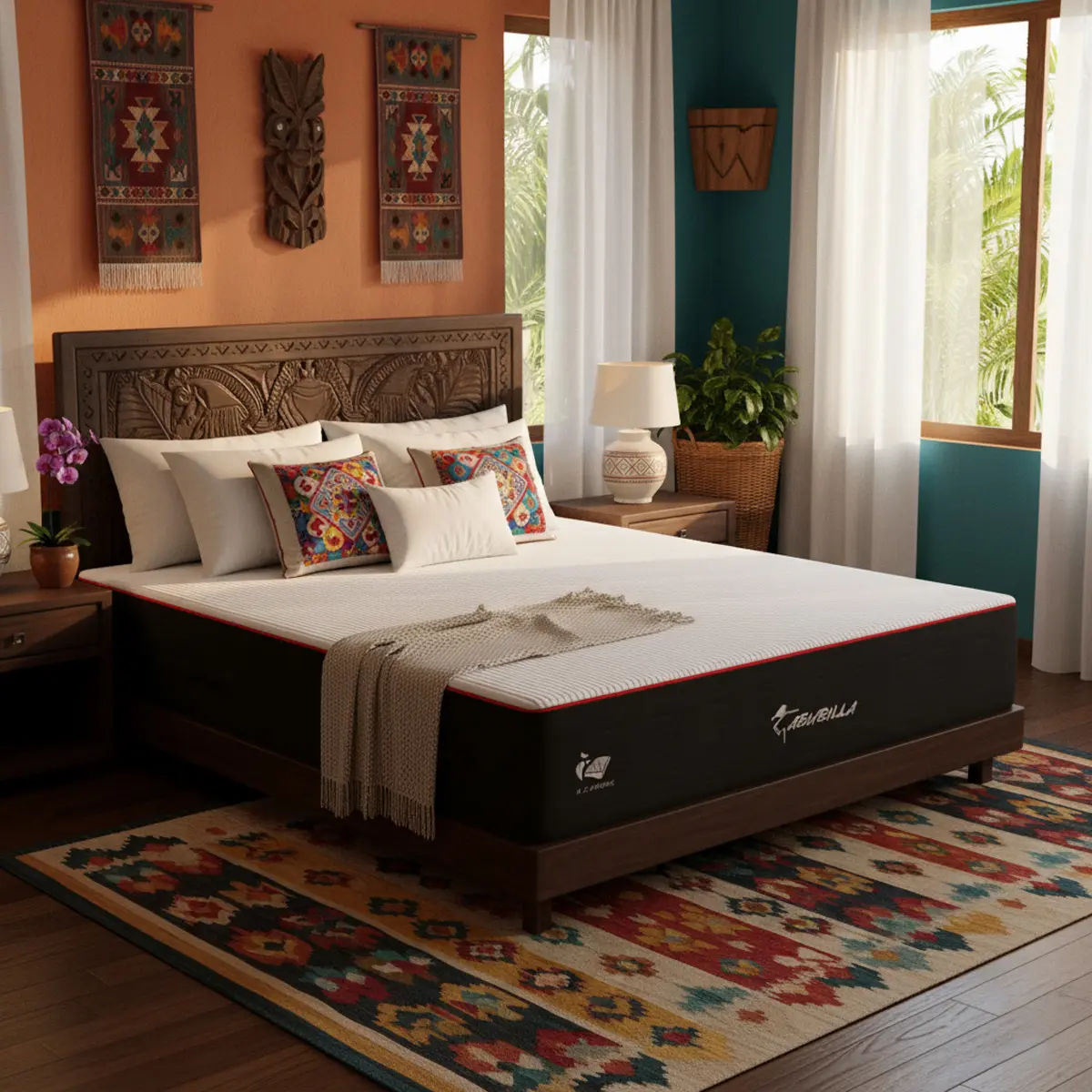 Colchon Queen Size Memory Foam Espuma Alta Densidad En Caja