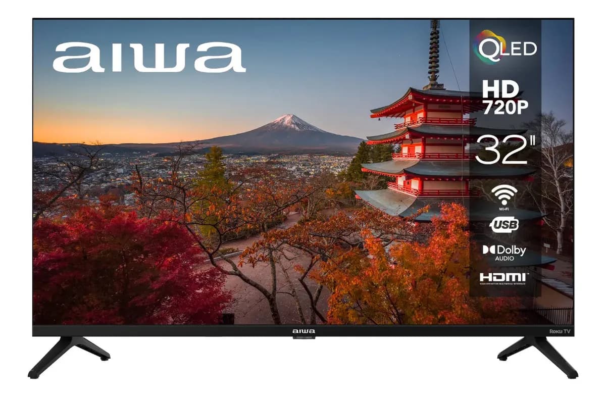 Pantalla Smart Tv Aiwa Roku 32 Pulgadas Qled Hd 720p