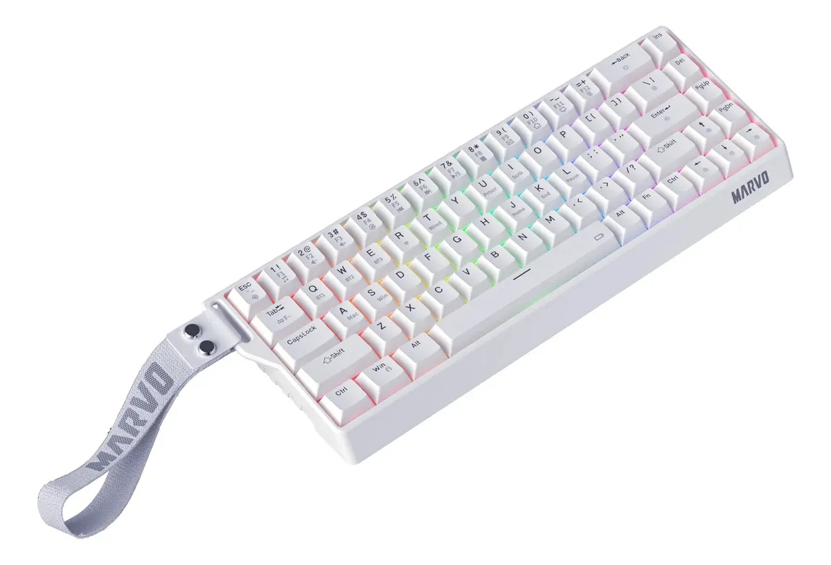 Teclado Marvo KG965W Mecánico 65% Inalámbrico con Triple Conectividad y RGB