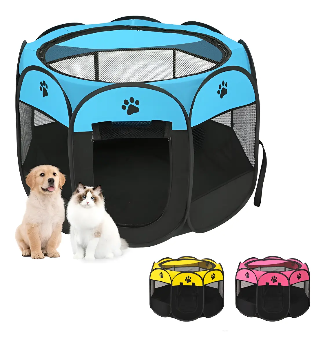 Corral Jaulas Para Perros Gato Conejos Plegable Mascota Casa