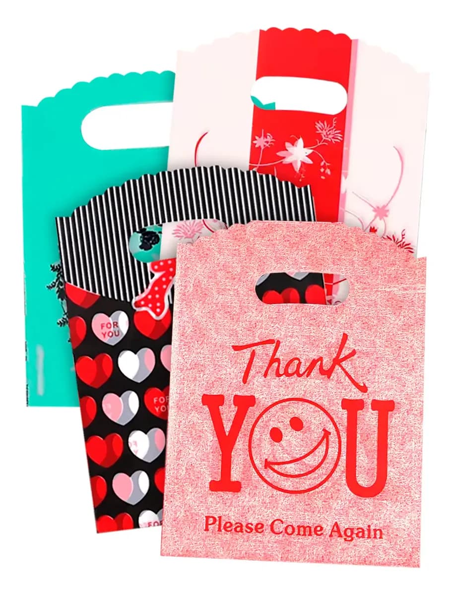 3000pz Bolsas Polipapel Decorada Tienda Boutique 13x21cm