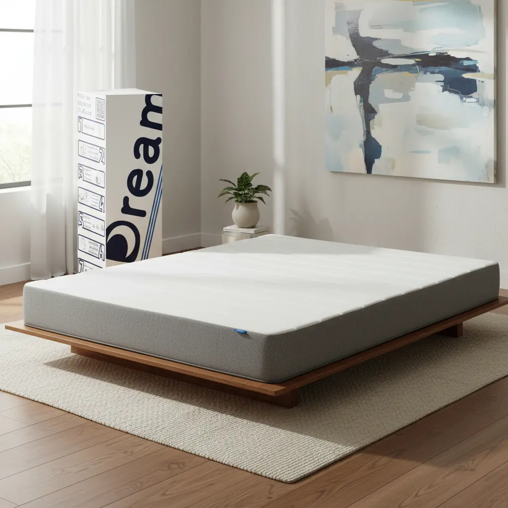 Colchón Udream Memory Foam Smart Individual Color Gris