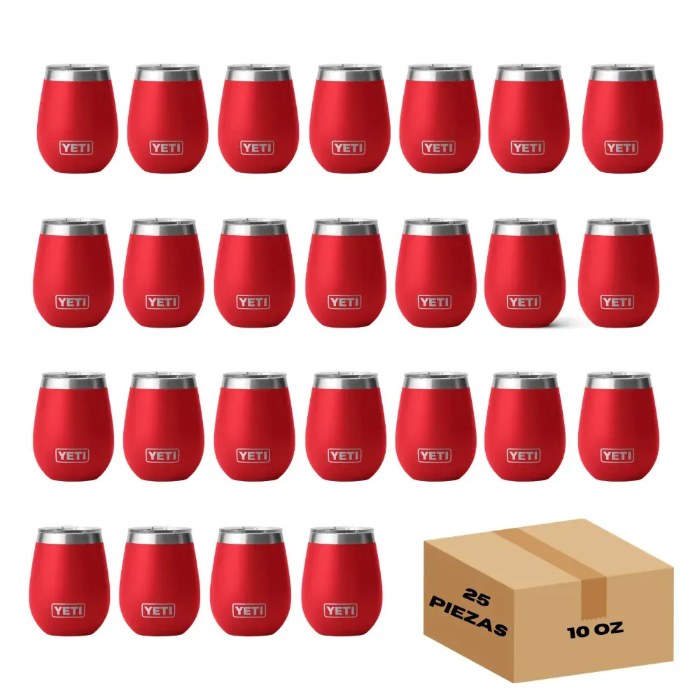 Yeti Vinero 10oz Vaso Térmico Vinero Térmico Termo Acero Inoxidable Color Rojo Canyon (caja De 25 Piezas)