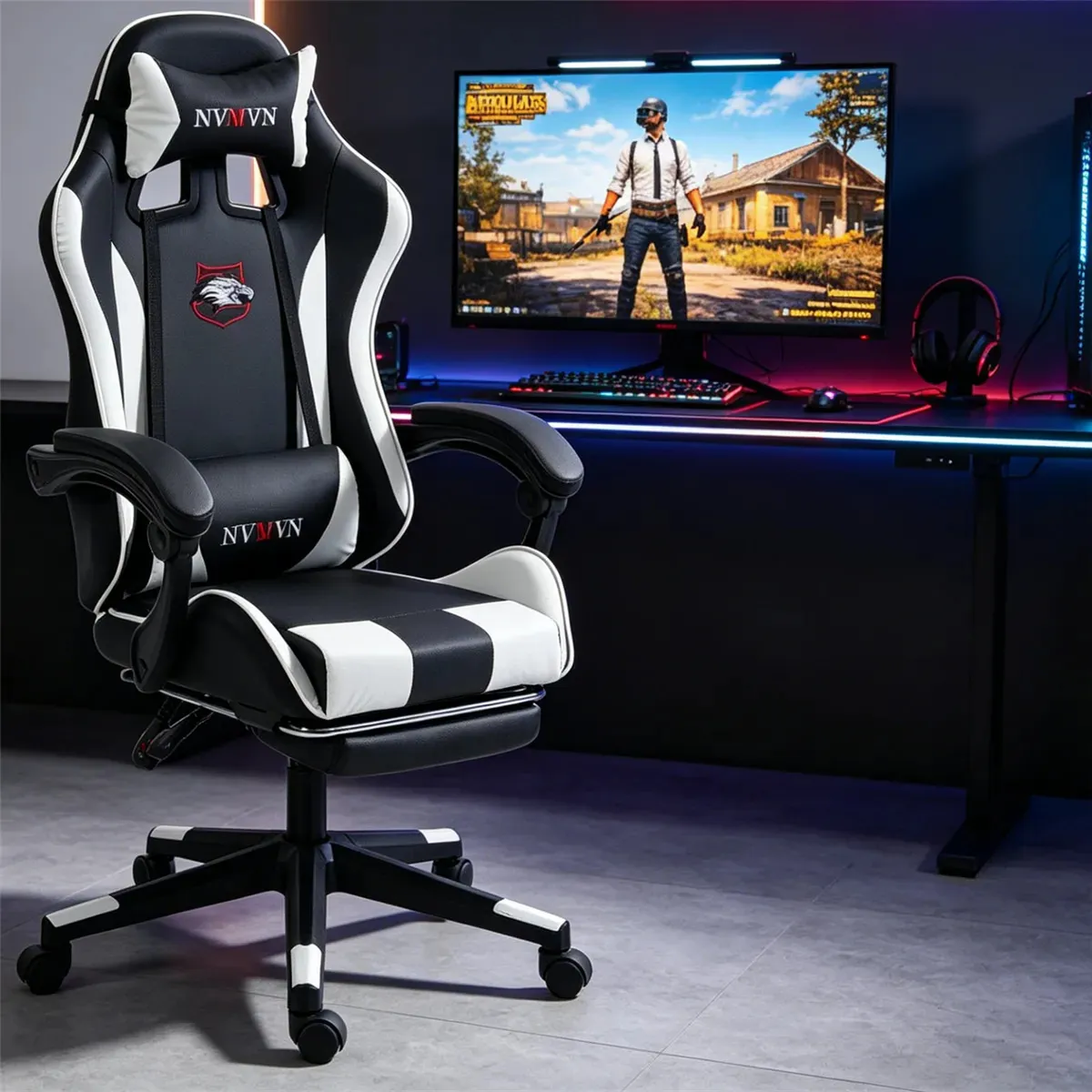 Silla Gamer Ergonomic Ajustable Cojines Lumbar Y Cervical