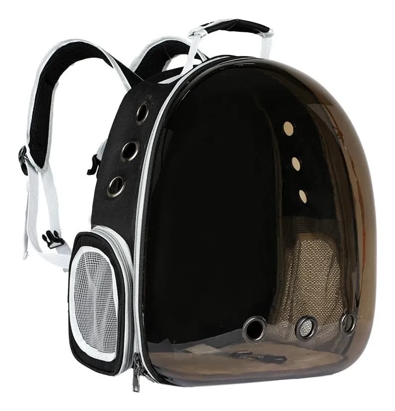 Mochila Transportadora Mascotas Negro Gato Perro Conejo