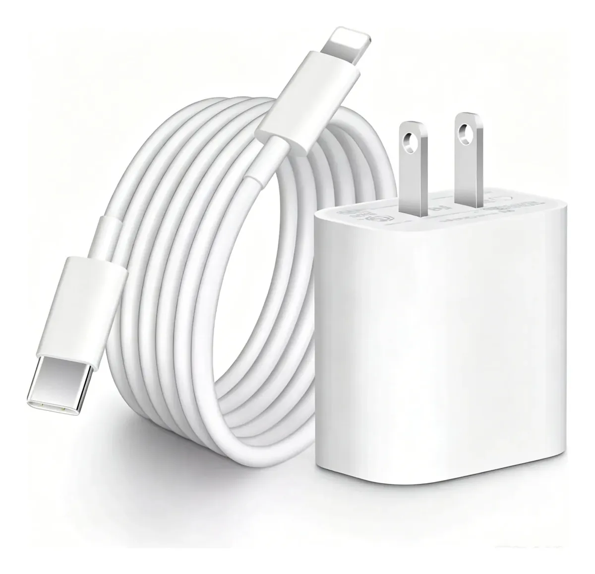 Cargador Rápido USB-C Yuju de 20W con Cable de 1.5m para iPhone 14 y 15 Pro Max